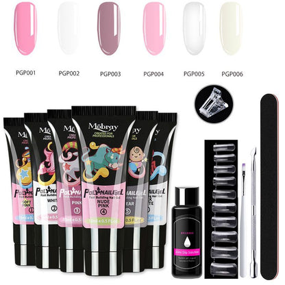 🔥🔥 7-teiliges Kristall-Nagelgel-Set zur Nagelverlängerung