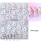 🌸🔥1 kaufen, 1 gratis💅 5D Blumen-Nagelsticker🌺