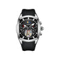 Quarz-Chronograph mit zwei kleinen Zifferblättern und skelettiertem Schwungrad