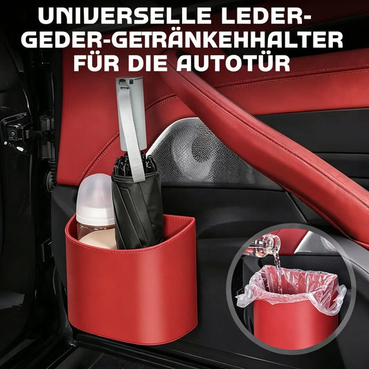 🚗 50% RABATT! 🧺 Leder-Getränkehalter – Clip-Befestigung, robust & sicherer Halt ✨