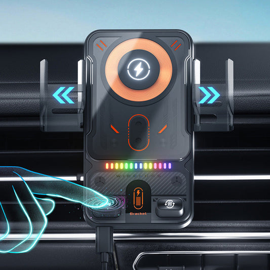 📱 50% RABATT! 🔄 Intelligente 2-in-1 Auto-Drehbare Handyhalterung & Kabellades – Magnetisch, verstellbar & schnelles Laden – Perfekt für Navigation & Freisprechen ⚡