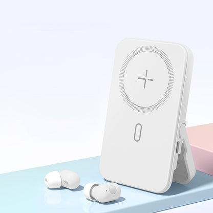 🔋🎧 4-in-1 magnetische Powerbank mit Ladefunktion, Kopfhörer-Etui und Ständer