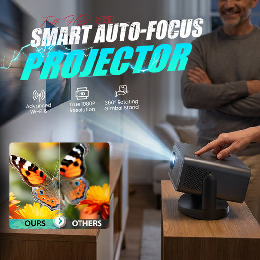 Kino-Feeling für Zuhause 🍿Smart Full HD Projektor mit automatischem Fokus