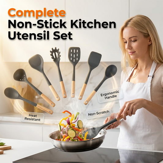 Komplettes Silikon-Küchenutensilien-Set