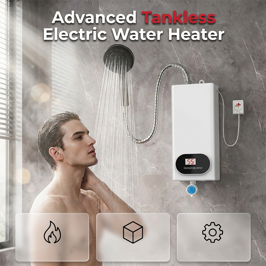 Elektrischer Warmwasserbereiter mit Digitalanzeige