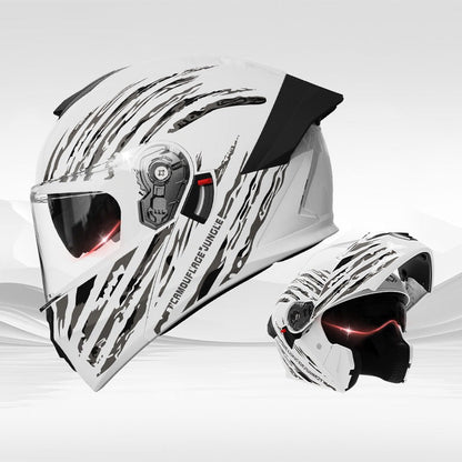 Modularer Klapphelm für Motorrad mit Doppelvisier